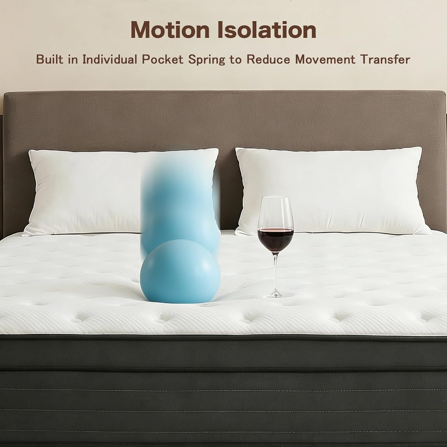 Detalle de Vantto V1-12F Full Hybrid Mattress, 12-Inch, Pocket Springs and Memory Foam