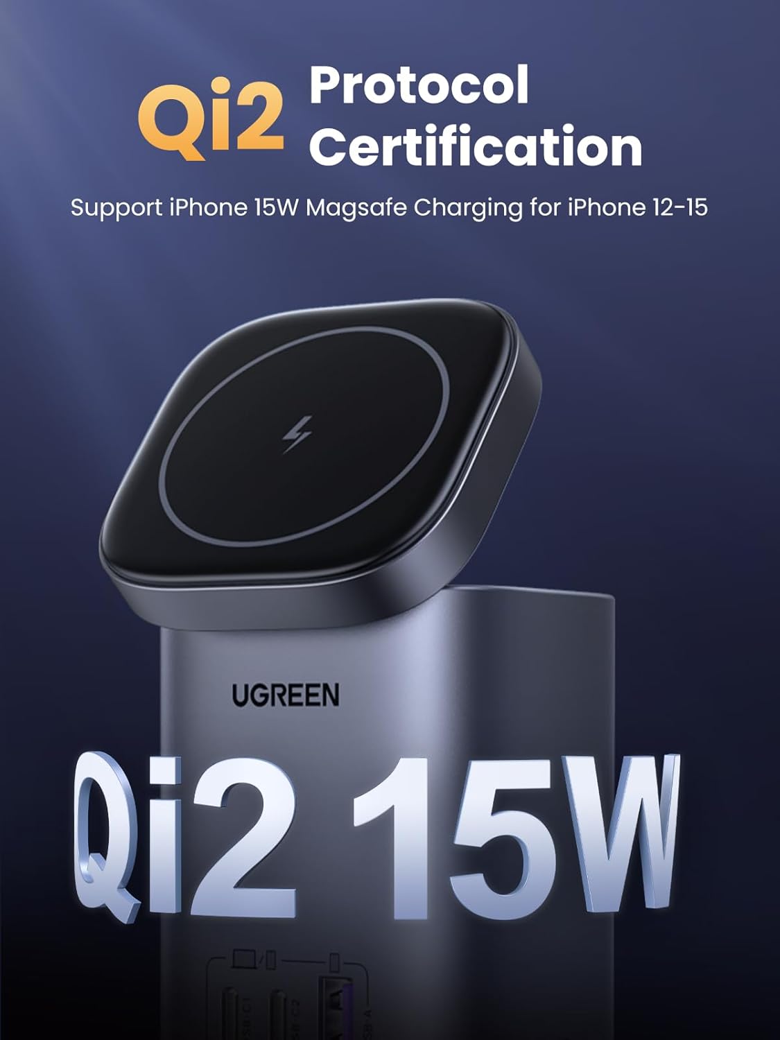 Thumbnail 2 de UGREEN Nexode 100W USB-C Fast Charger & MagSafe-compatible 4-in-1 wireless charging stand