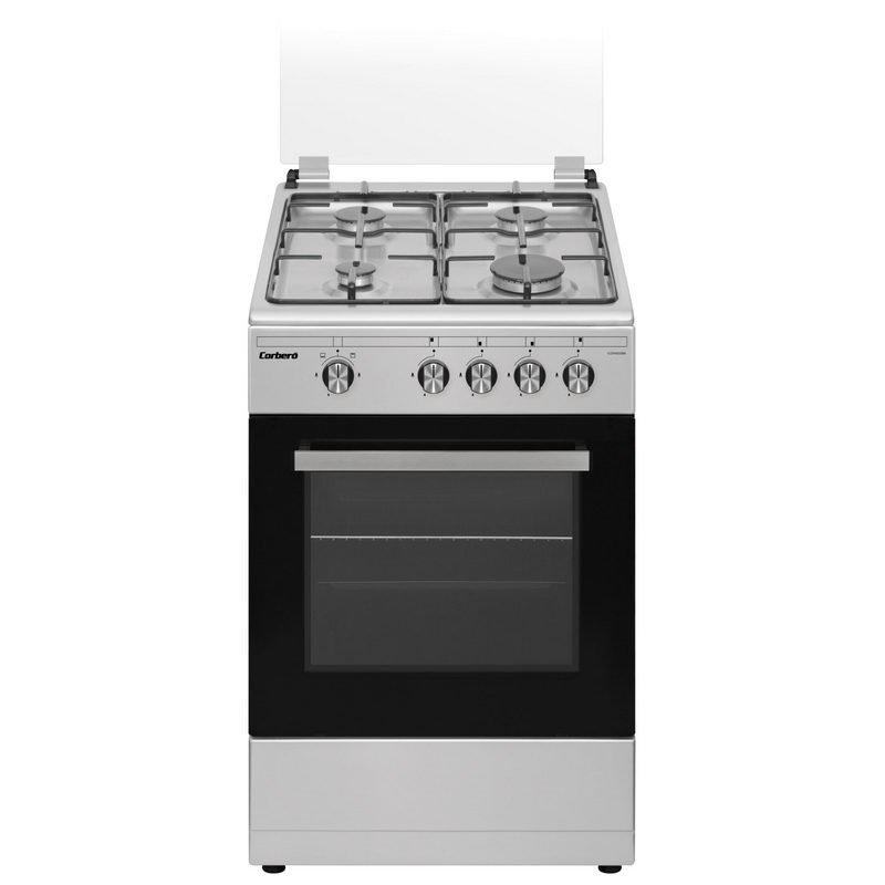 Detalle de Corberó CCSF45020NX: Cocina de Gas Natural con 4 Zonas y Horno de 43 L en Acero Inoxidable
