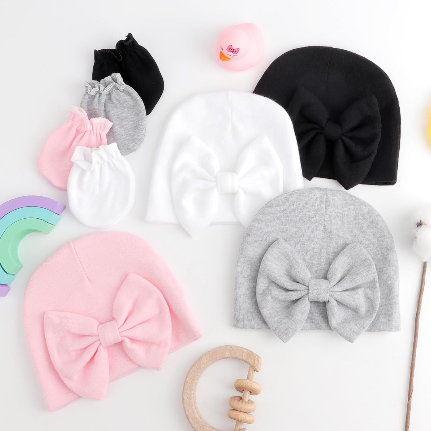Thumbnail 6 de DRESHOW Newborn Hats Mittens Set