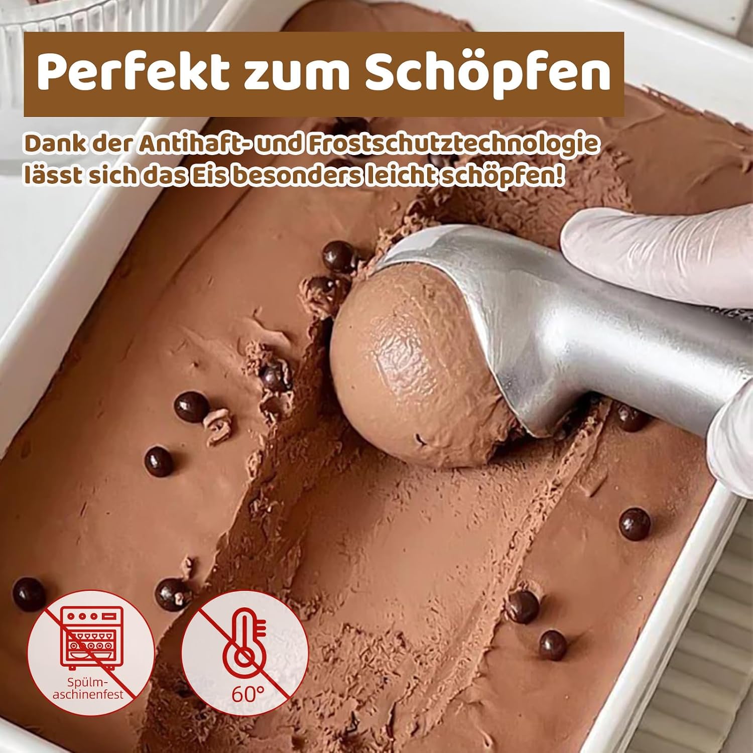 Thumbnail 2 de Nepfaivy Eisportionierer & Eislöffel Set (2 Stück, 18 cm) mit Antihaftbeschichtung