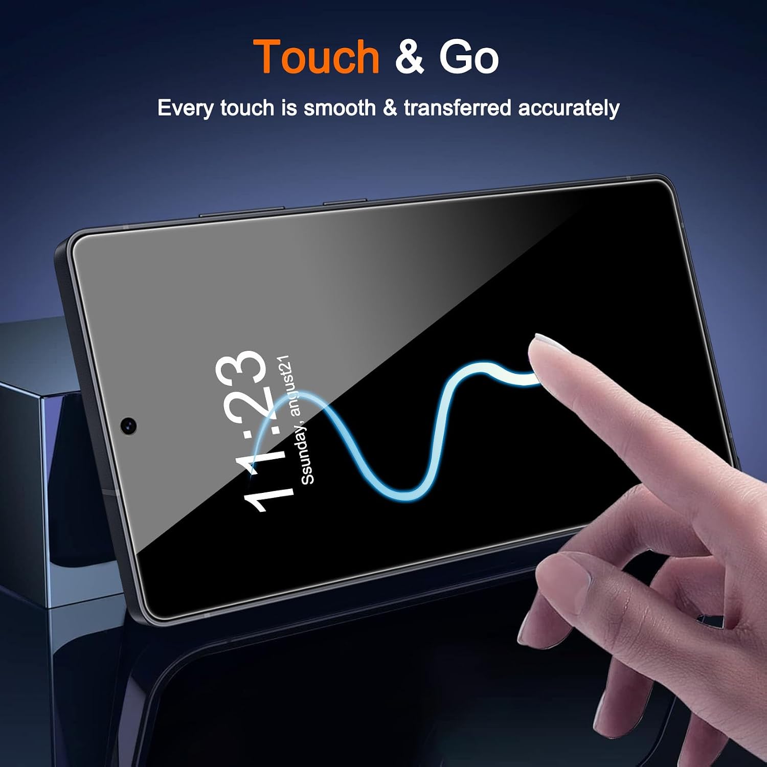Detalle 2 de Milomdoi Galaxy S25 Ultra Privacy Screen Protector, 25° Viewing, 3+3 Pack