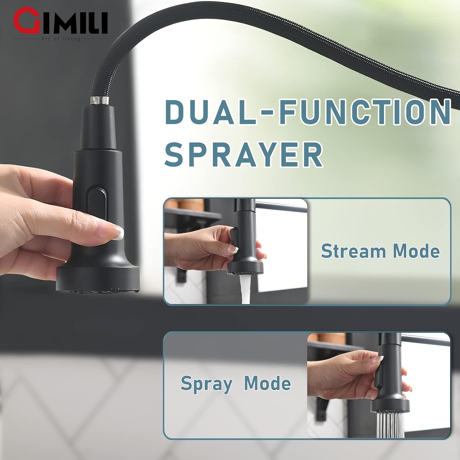 Detalle de GIMILI Kitchen Faucet Stainless Steel