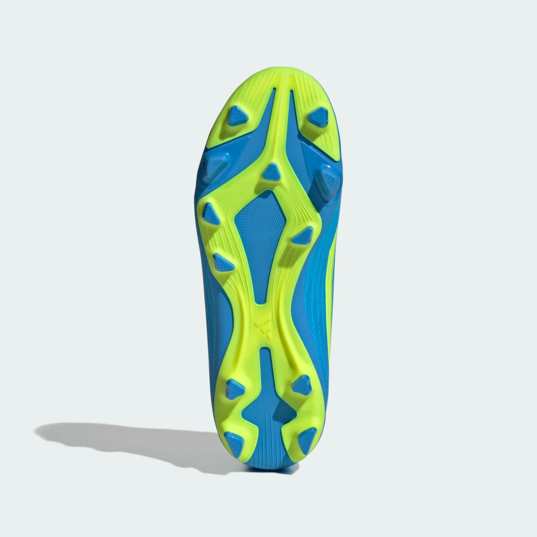 Detalle 2 de Bota de fútbol Adidas F50 Club para césped natural seco/multisuperficie (niños) — azul