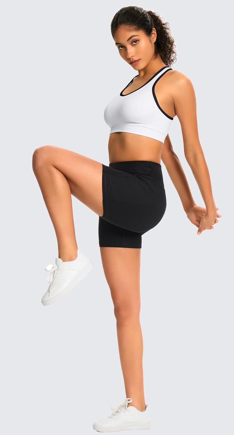 Detalle de AENLLEY Seamless Wireless Racerback High Impact Sports Bra for Women