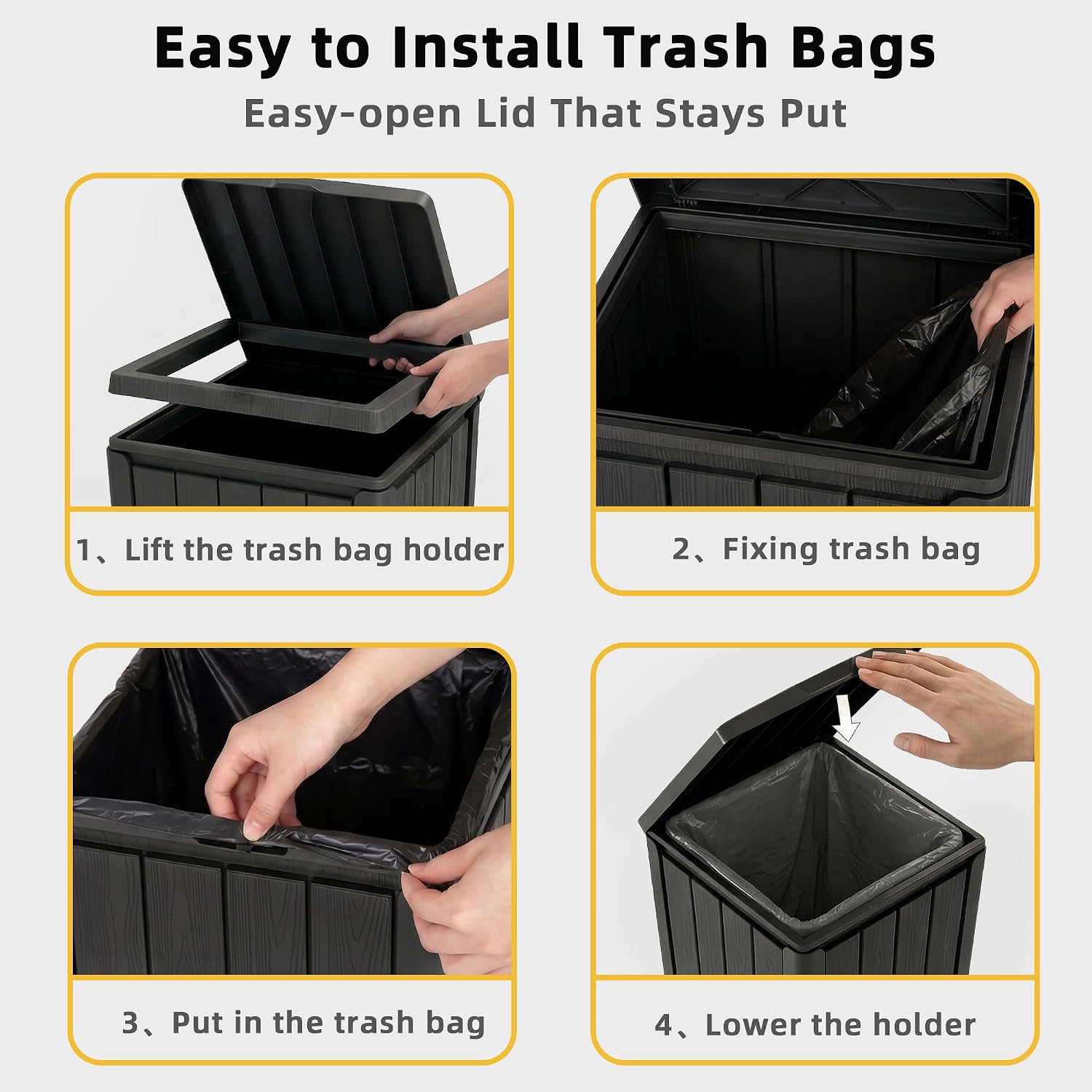 Thumbnail 4 de EFU Outdoor Trash Can, 38-Gallon