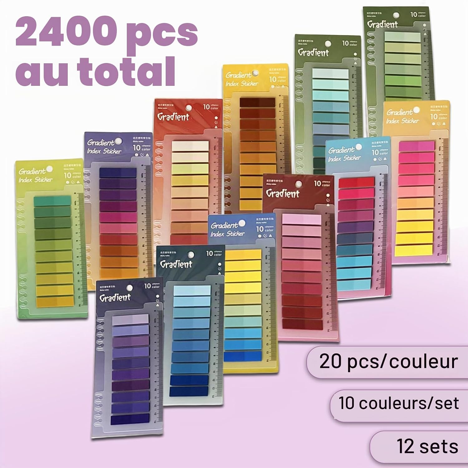 Detalle de youyaya sticky_1015X1 zelfklevende tabbladen, transparant, 2.400 stuks