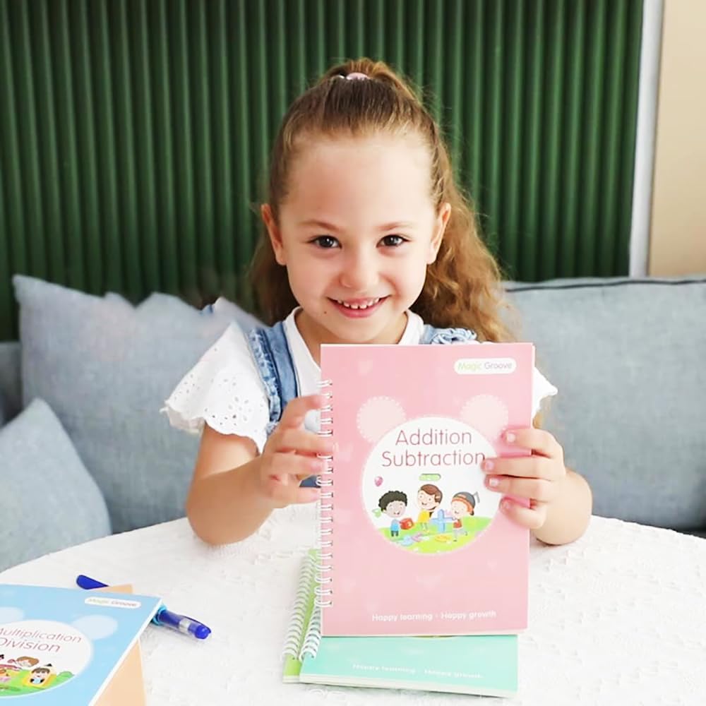 Detalle de Reusable handwriting practice copybooks, 5-book set