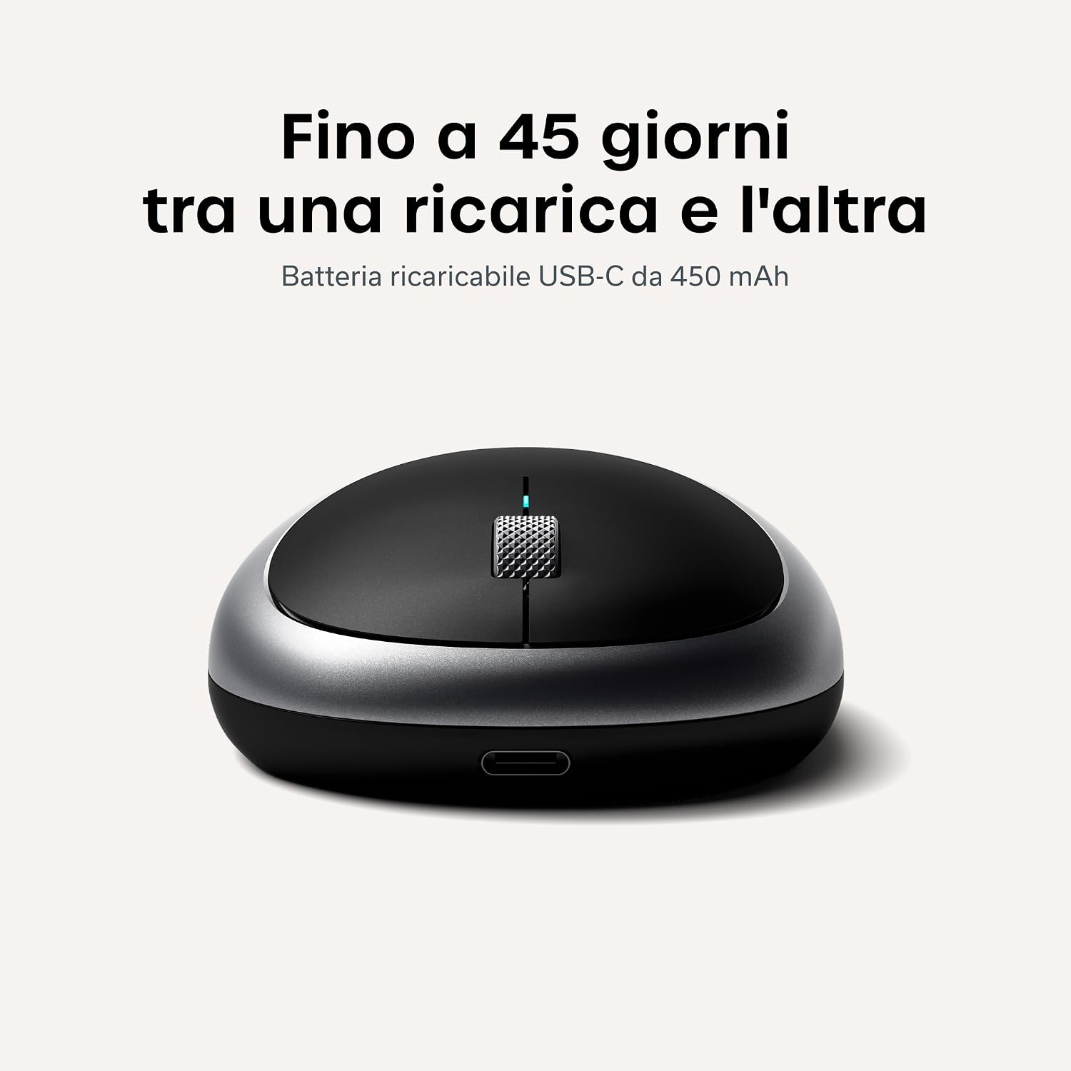 Thumbnail 3 de Satechi Mouse Wireless M1 in Alluminio – Bluetooth ricaricabile USB-C, 1200 DPI, compatibile con MacBook Pro/Air, iPad e PC