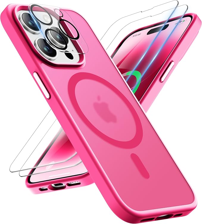 Detalle de ORETECH Magnética para iPhone 14 Pro Max 📱 con Protectores