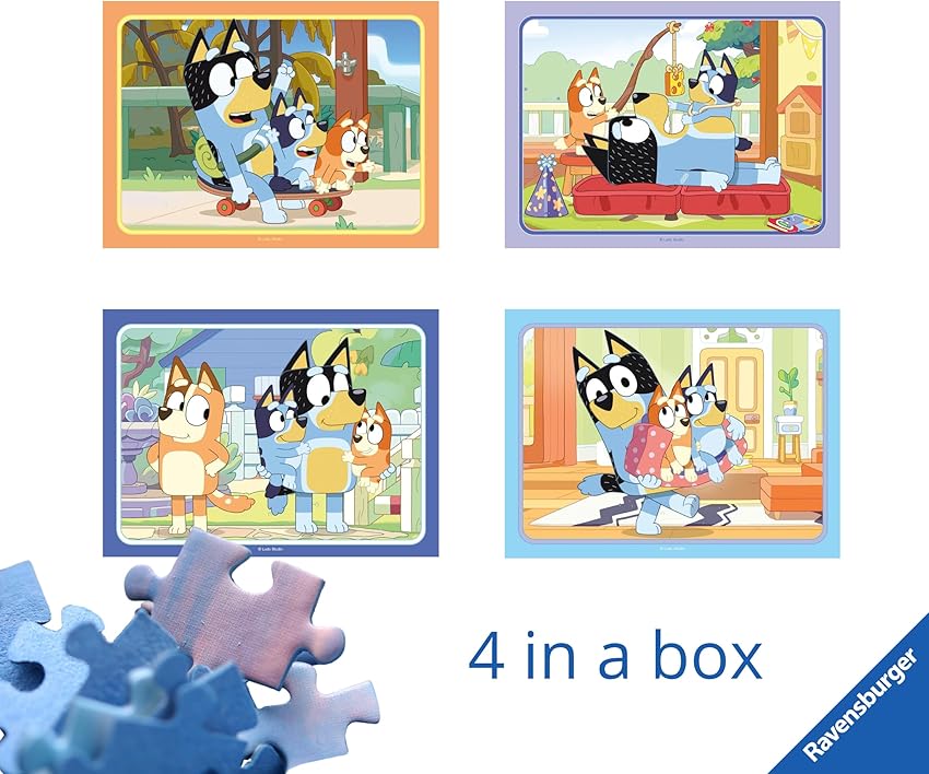 Detalle 2 de Ravensburger Bluey 🧩 Puzzles para Niños 3+ 4 Piezas