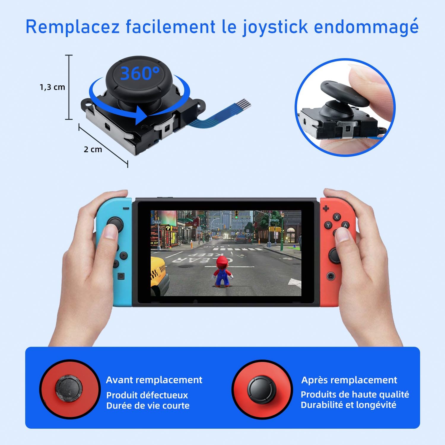 Thumbnail 5 de Wigearss 2Pcs Joystick analogique