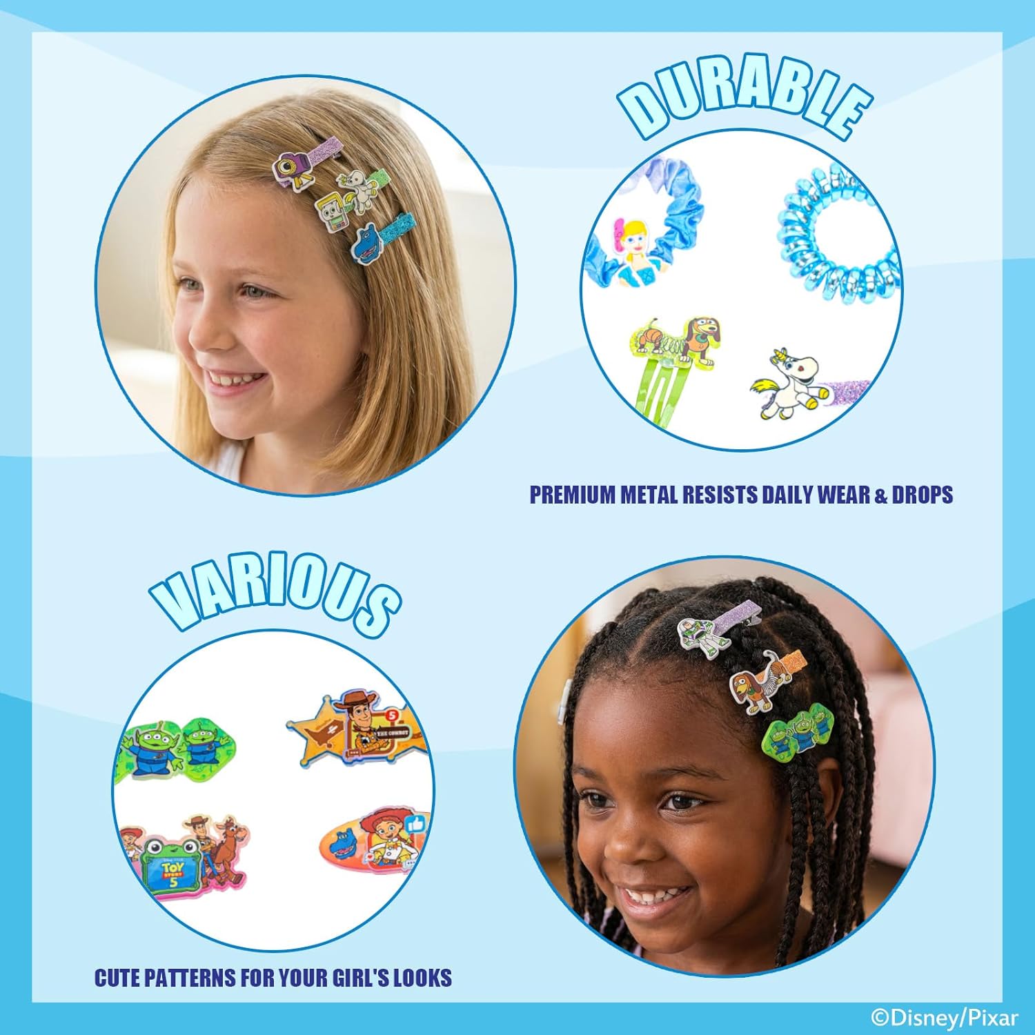 Thumbnail 2 de Townley Girl Toy Story Hair Accessories Set for Girls – clips, bows, scrunchies and hair ties