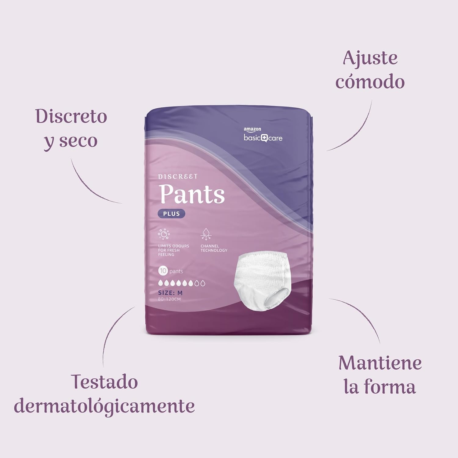 Thumbnail 2 de Amazon Basic Care Pant Mujer Discreet M Plus 💧 40 U.