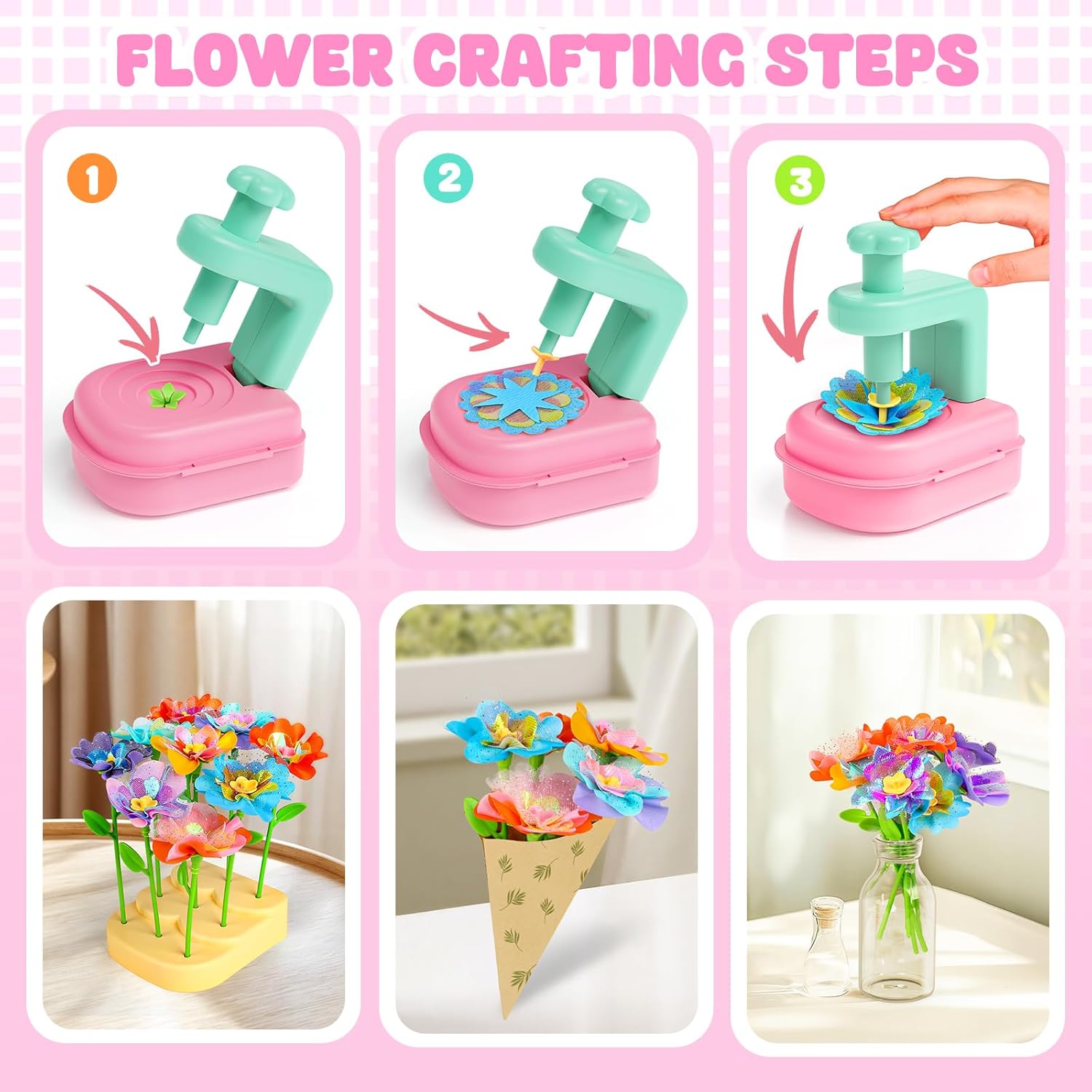 Thumbnail 2 de beefunni Flower Bouquet Craft Kit 4-8 🎨