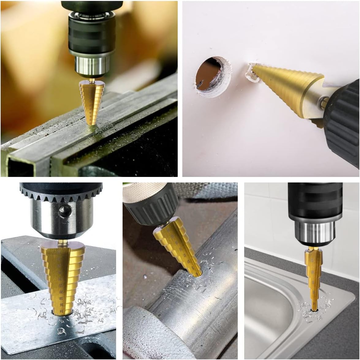Detalle de flintronic® Punte coniche e fresa conica a gradini HSS Titanium 4-12/4-20/4-32