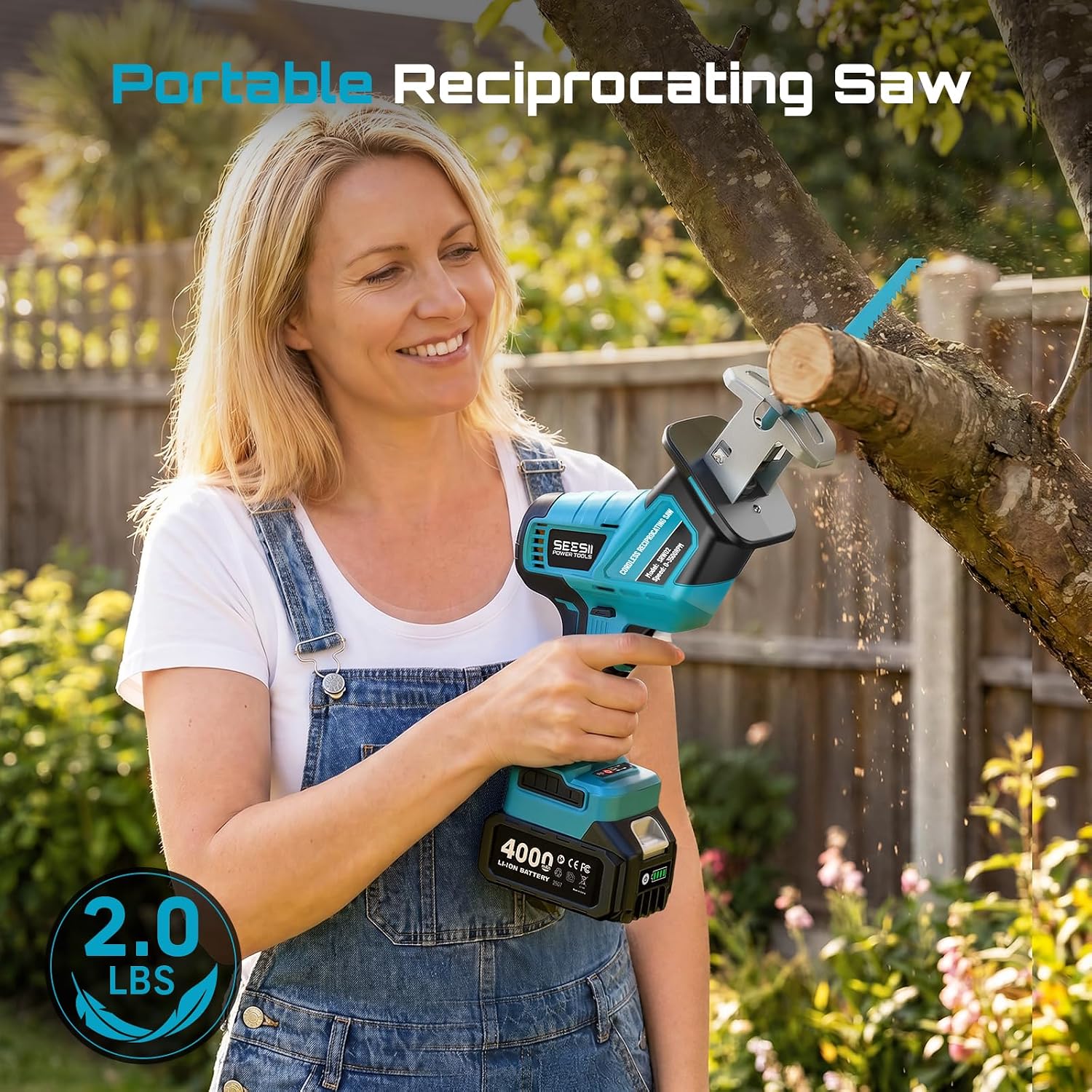 Detalle 2 de SEESII Cordless Reciprocating Saw 4.0Ah