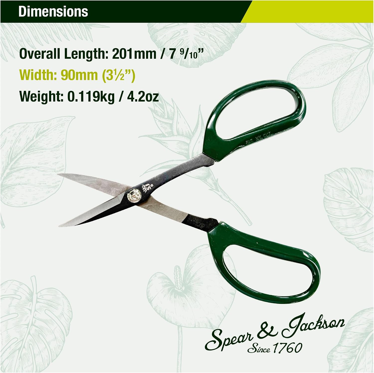 Detalle de Spear & Jackson Kew Gardens Urban Oasis Japanese Style Pruning Scissors – Precision Bonsai & Indoor Plant Cutters