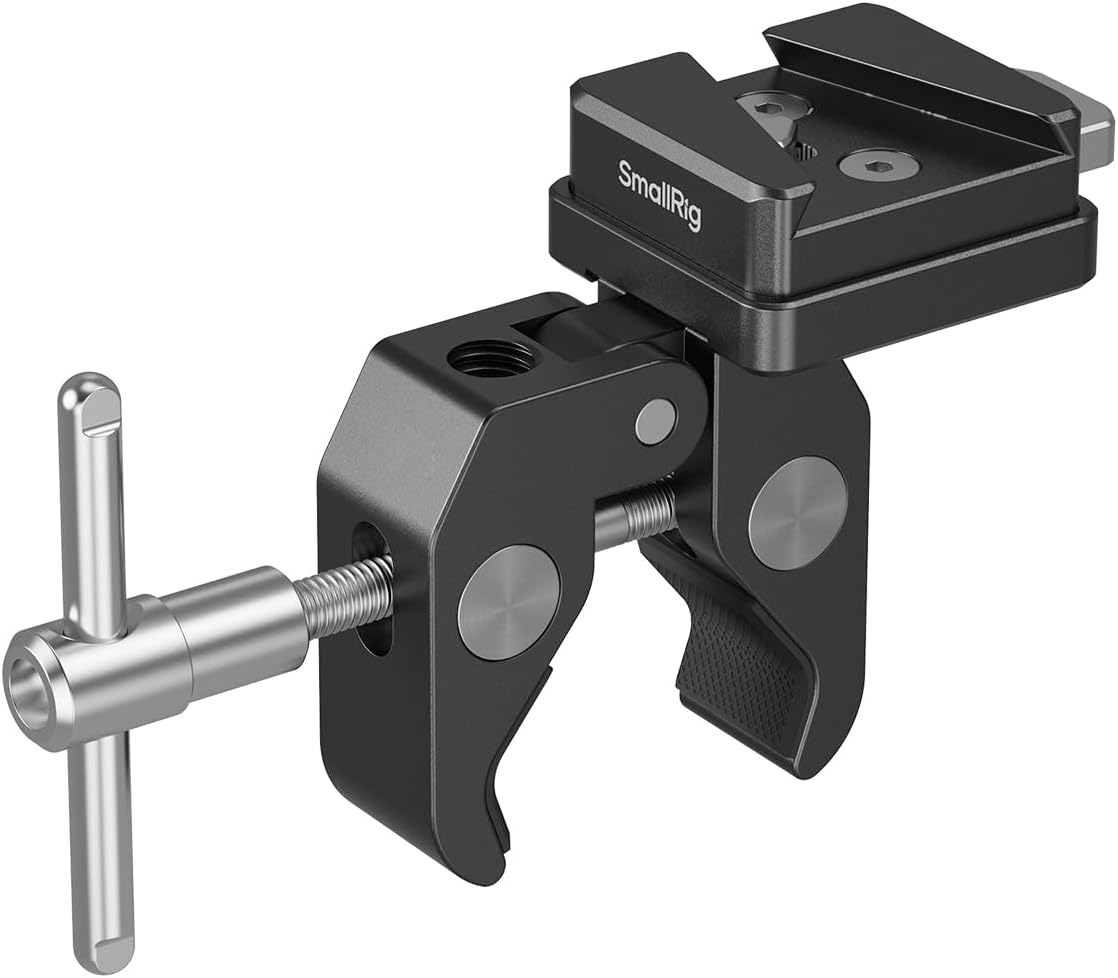 Detalle de SmallRig V-Mount 5313 Morsetto antiscivolo a forma di granchio (15–40 mm) compatibile con batterie V-Mount multi-brand