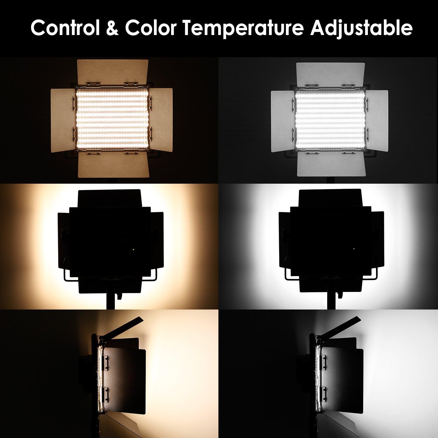 Thumbnail 2 de NEEWER 660-LED Bi-Colour Metal Video Light with U Bracket and Barndoor