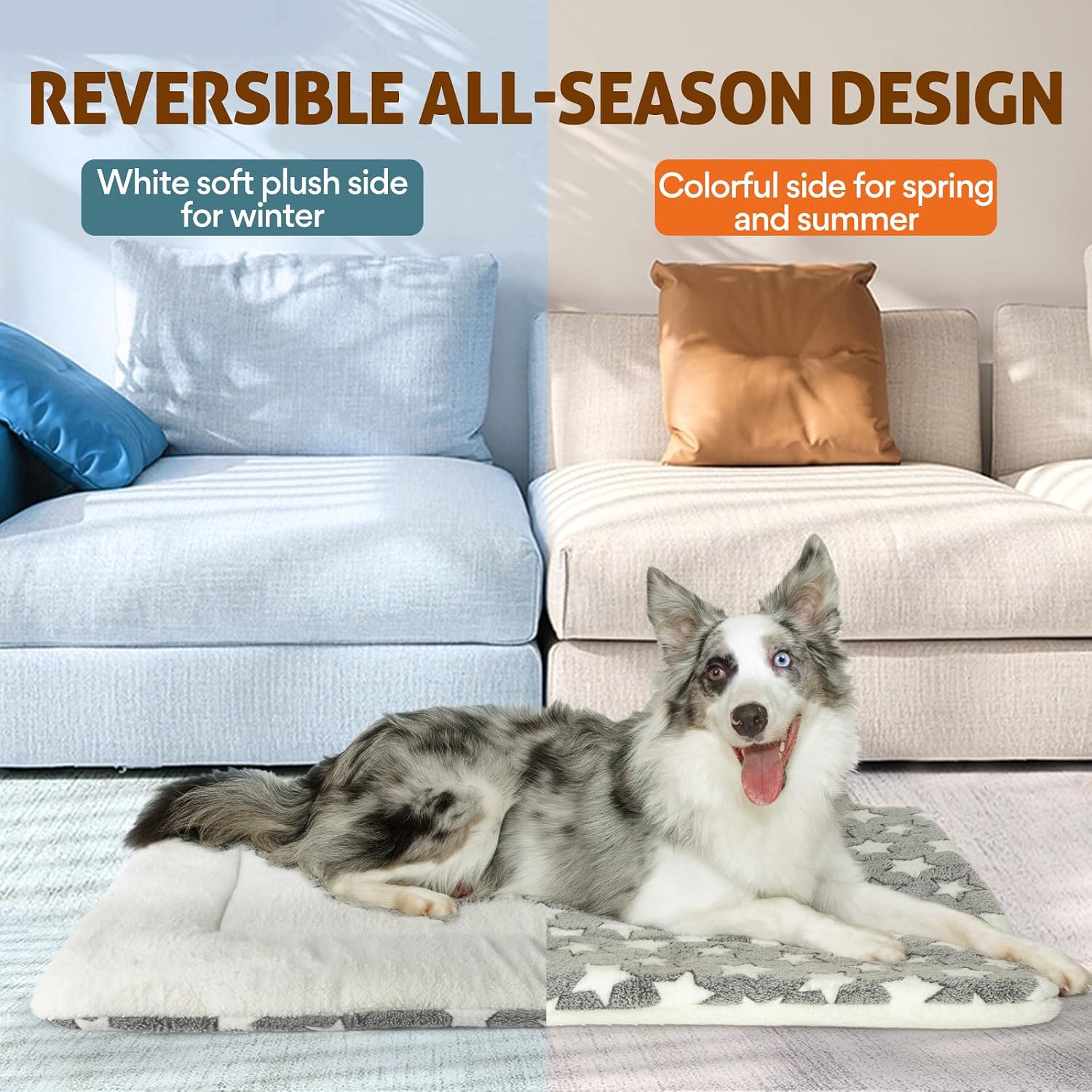 Detalle de MORA PETS Cat Bed 45x37cm reversible pad