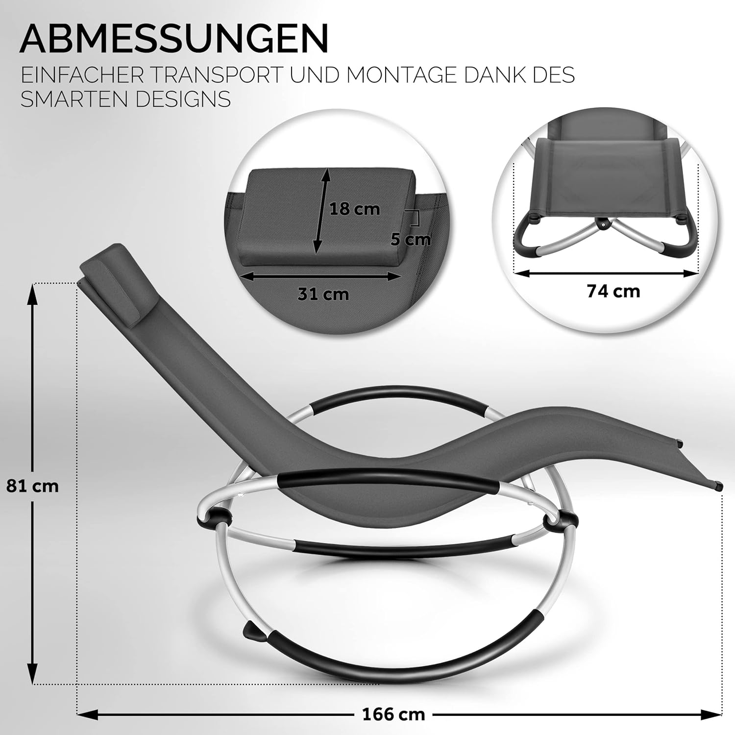 Detalle de tillvex Chaise Longue Jardin 180 kg