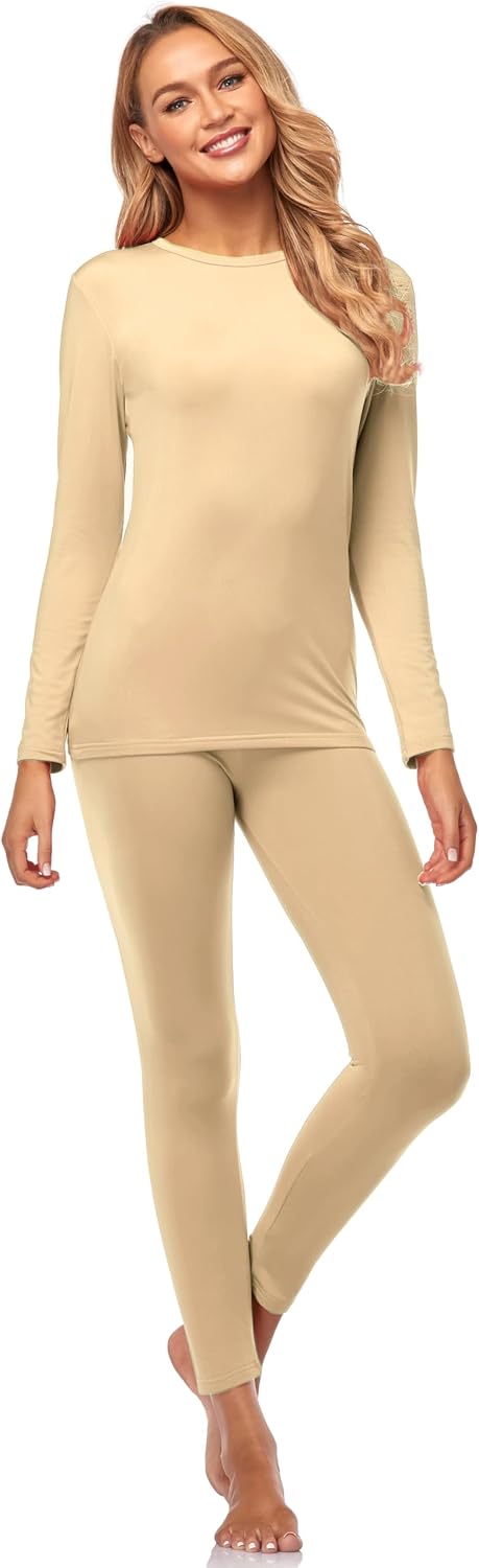 Detalle de Malist Women's Thermal Underwear Top, Fleece-Lined