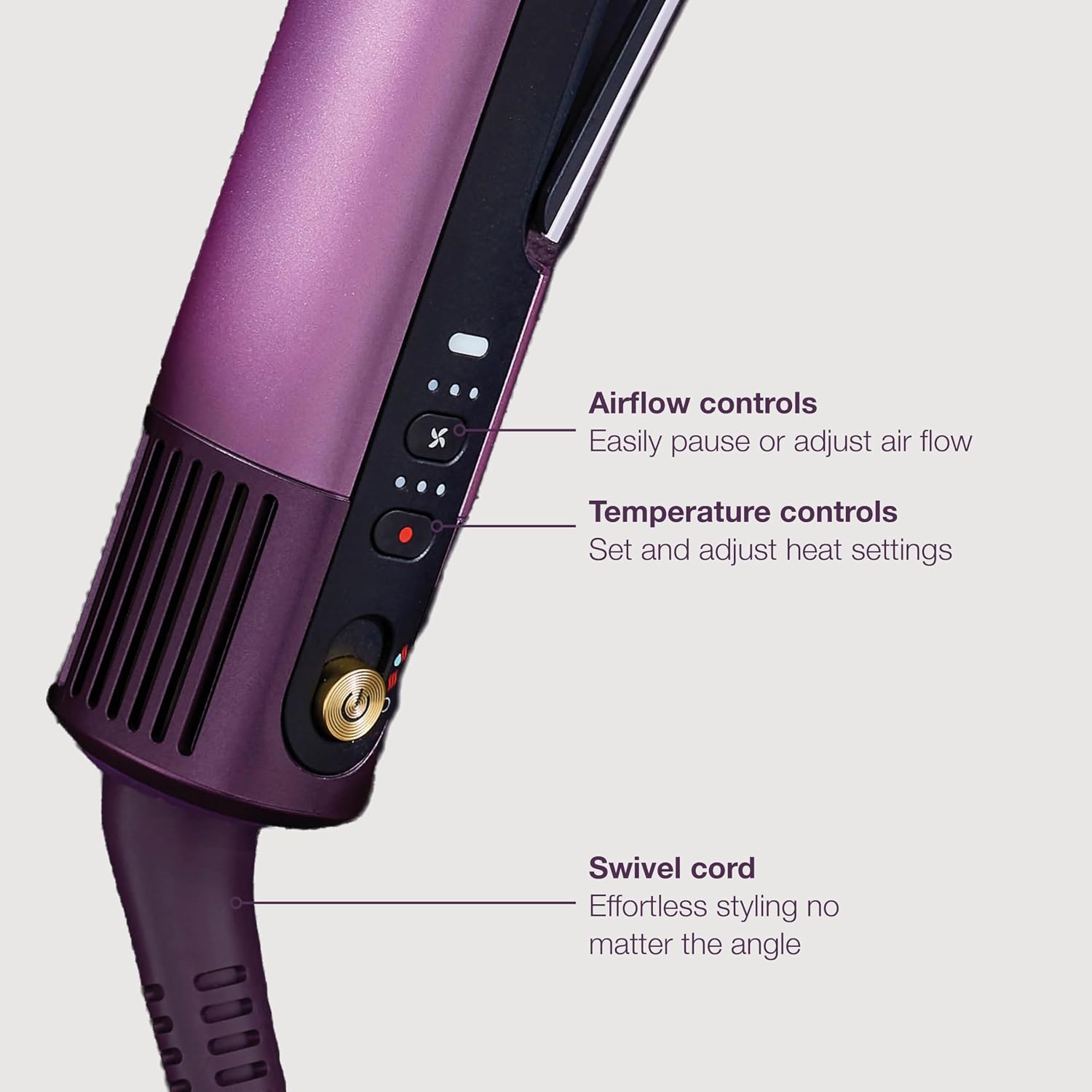 Detalle de Shark SilkiPro Hair Straightener & Dryer | HT401UKPU