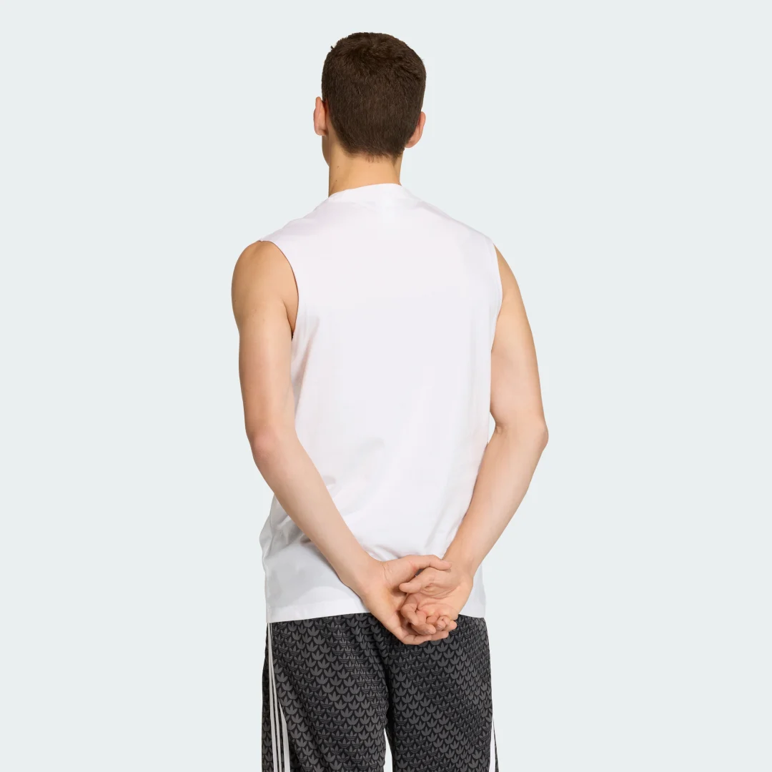 Thumbnail 1 de Camiseta sin mangas adidas Trefoil Essentials en color blanco