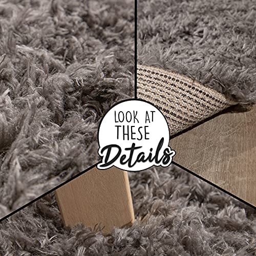 Detalle de Paco Home tapis rond 120 cm anthracite ⚙