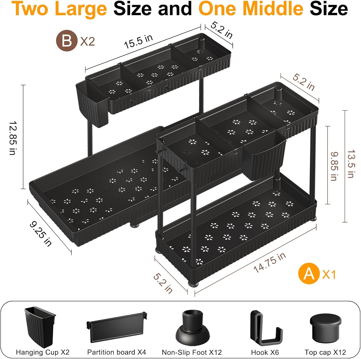 Thumbnail 5 de Sevenblue 2025 L-Shaped Pull Out Under-Sink Organizer