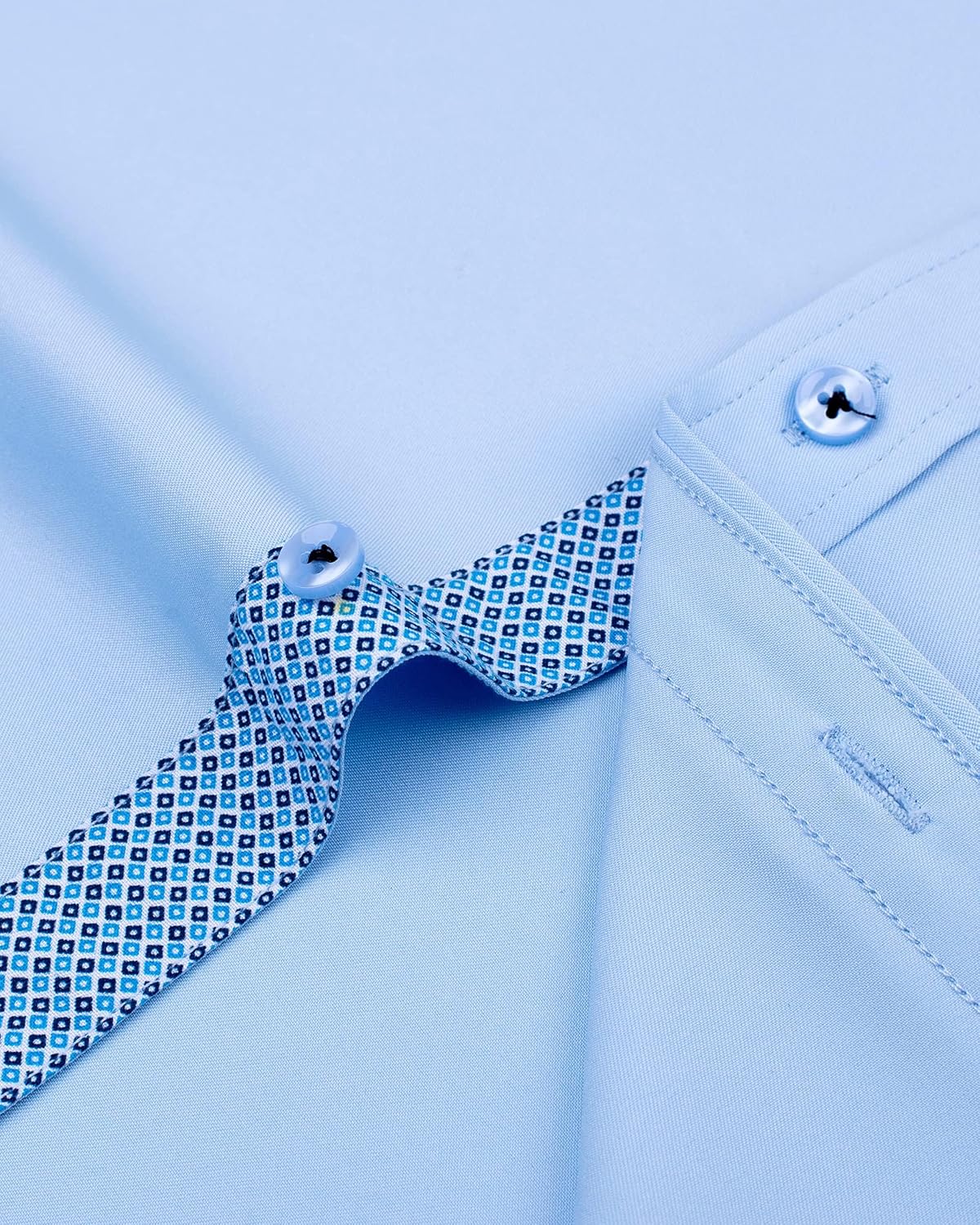 Detalle de J.VER Men's Short Sleeve Dress Shirt Non Iron Stretch Regular Fit