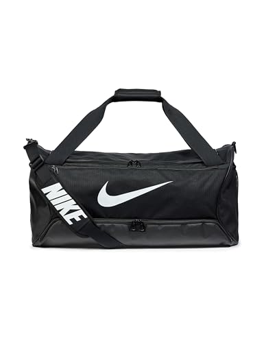 Detalle de Nike Brasilia, Borsa Sportiva Unisex Adulto – Black/Black/White, Taglia unica