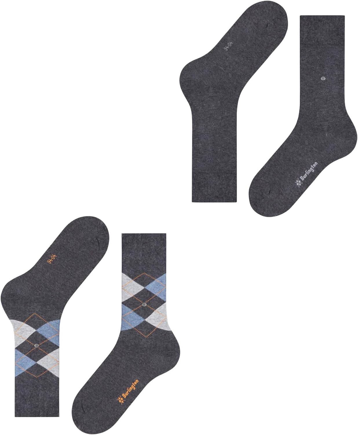 Thumbnail 5 de Burlington Homme Everyday Argyle Mix 2-Pack — Chaussettes coton respirant, motif argyle