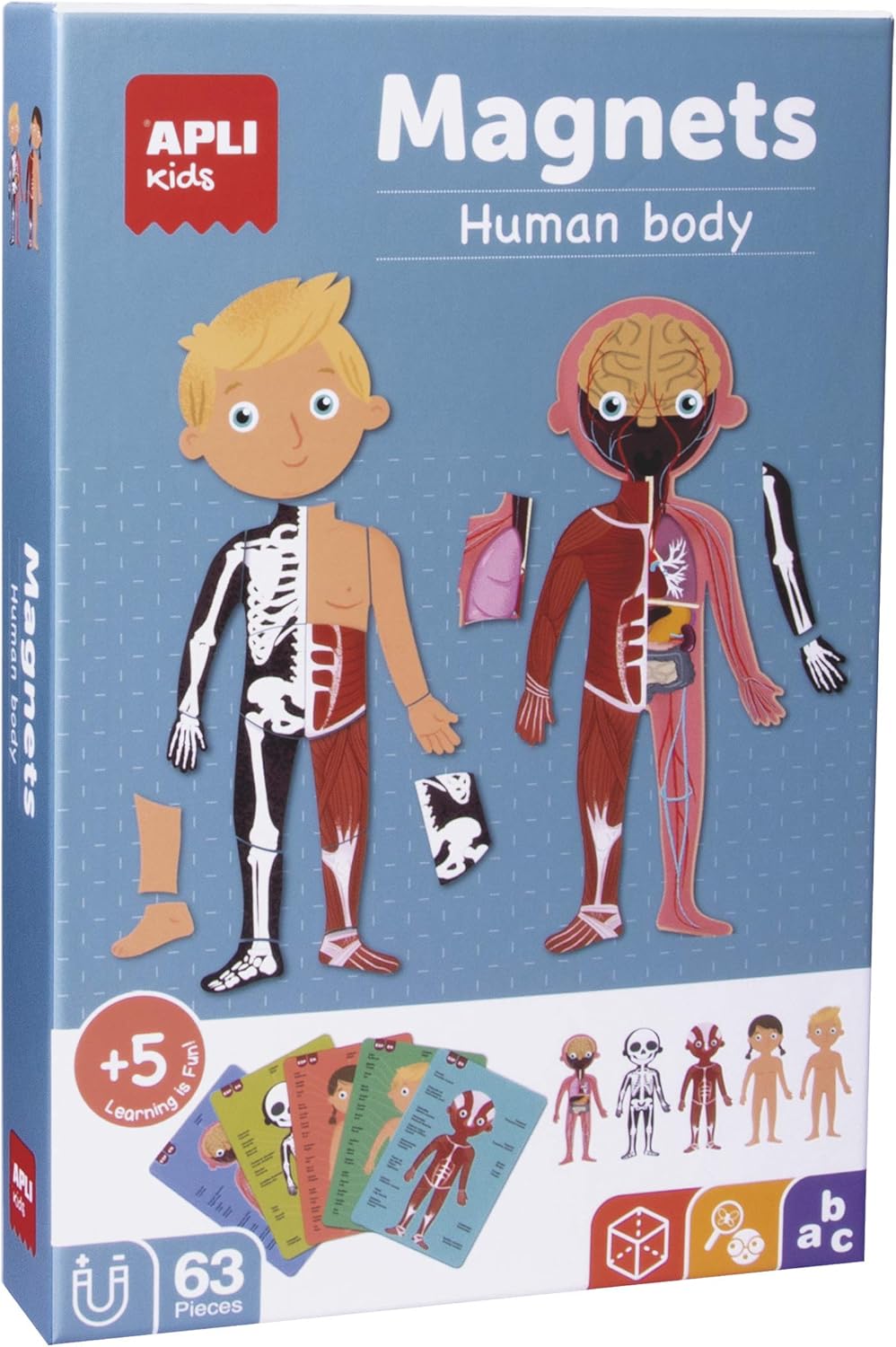 Detalle de APLI Kids 18531 Juego Magnético Educativo Cuerpo Humano
