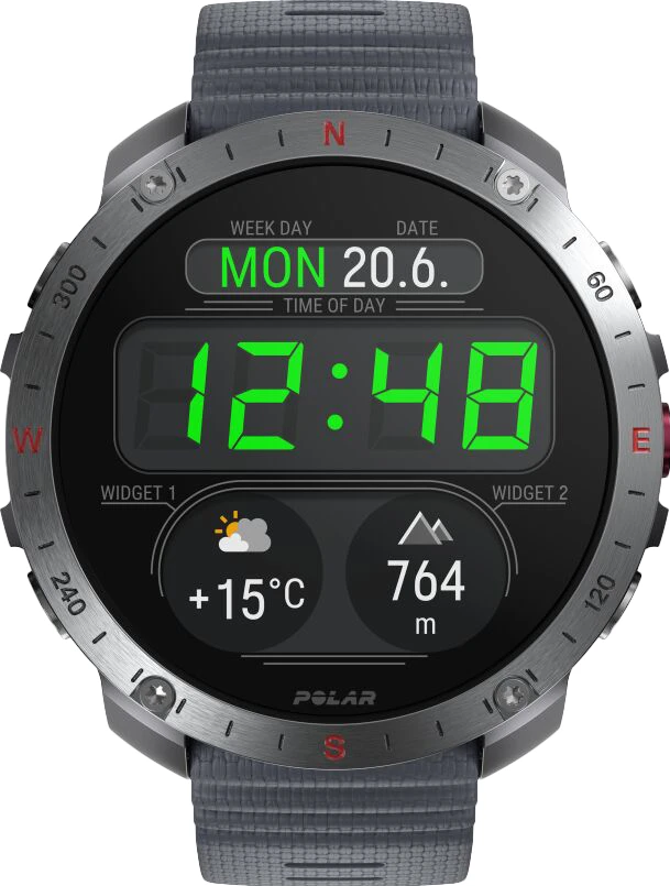 Detalle de Polar Grit X 2 Pro Silber – Outdoor-Smartwatch im Detail