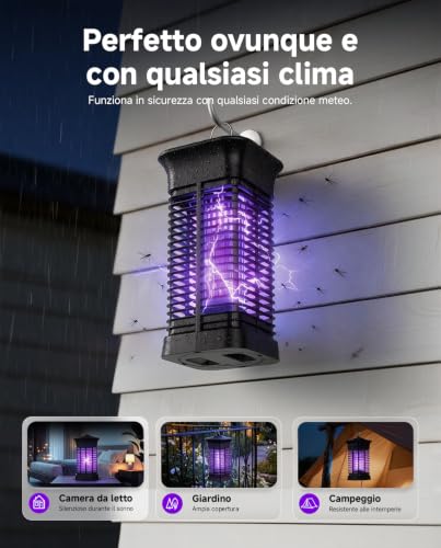Thumbnail 5 de Lampada Antizanzare Elettrica NEOCLEAN: Trappola UV 15W per Interno ed Esterno