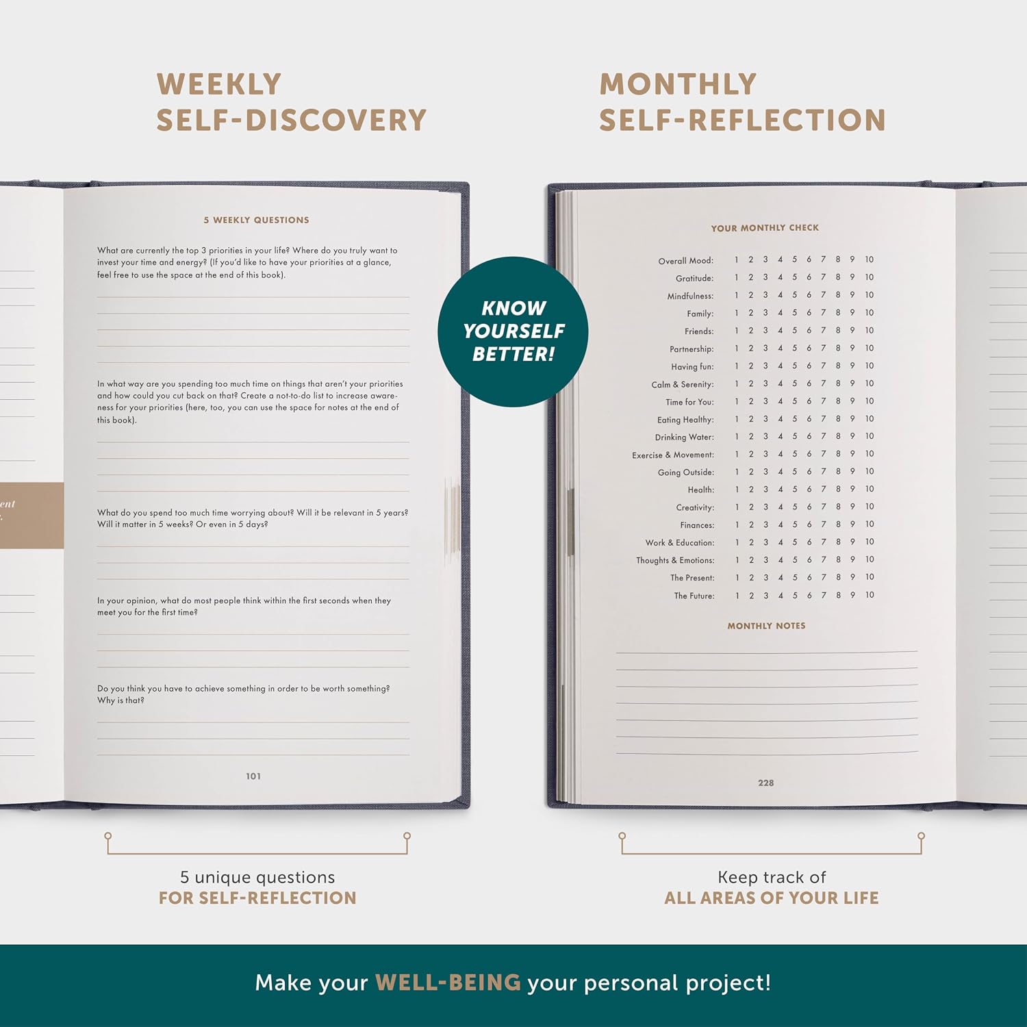 Detalle 2 de 6-Minute Diary Guided Gratitude Journal for Adults 📘