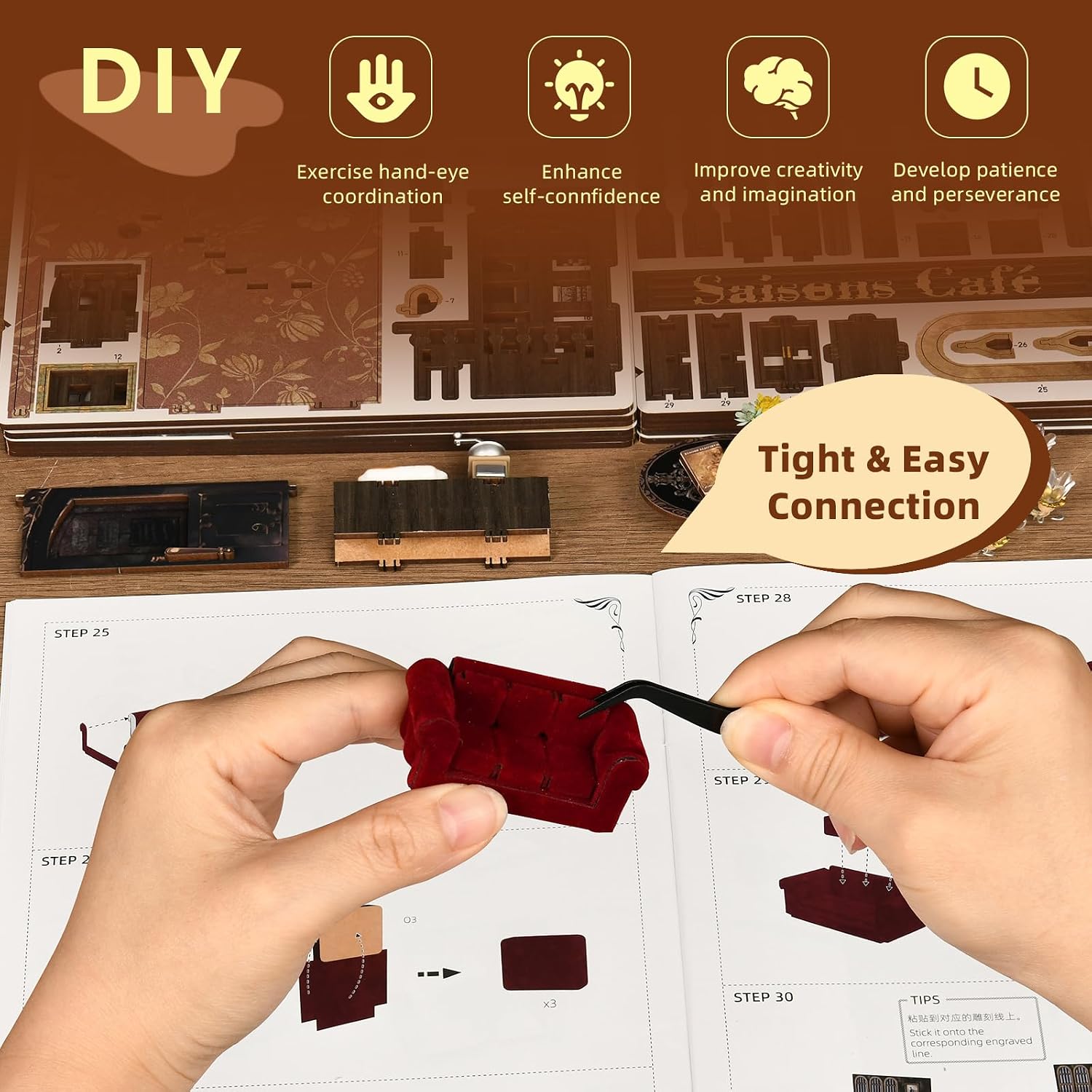 Thumbnail 6 de CCCDF “Four Seasons Coffee” Book Nook Kit — DIY mini coffee shop dollhouse