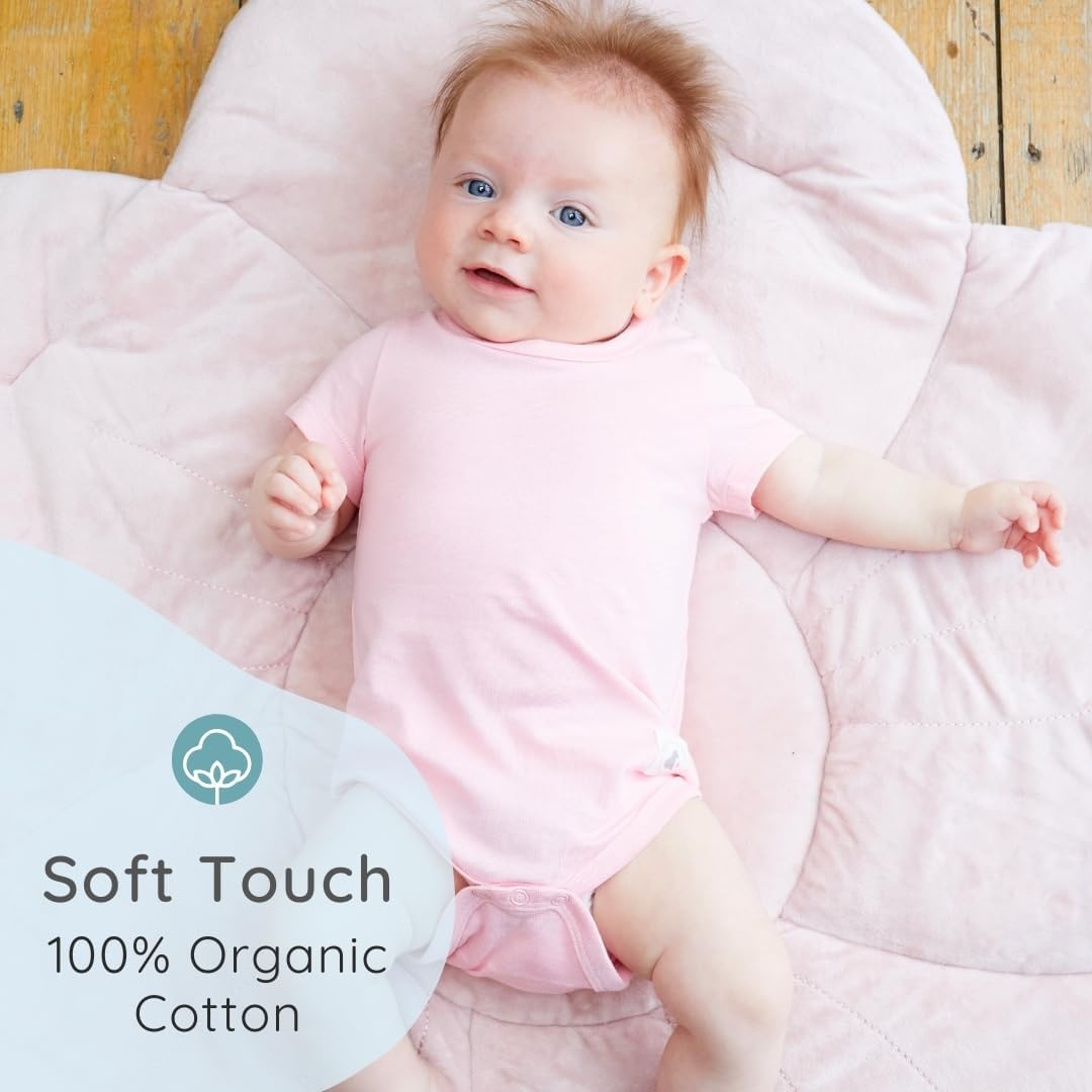 Detalle de Bramble & Bear Organic Cotton Baby Vests (3/6 Pack) – Short & Long Sleeve Bodysuits for 0-3 Years