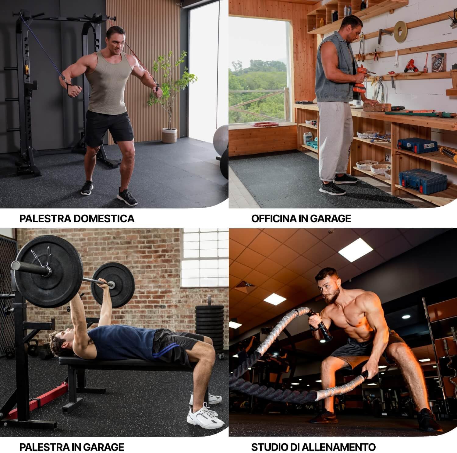 Thumbnail 5 de AIRHOP Losetas de Caucho para Gimnasio 🏋️‍♀️ 24 Pzs. 60x60cm