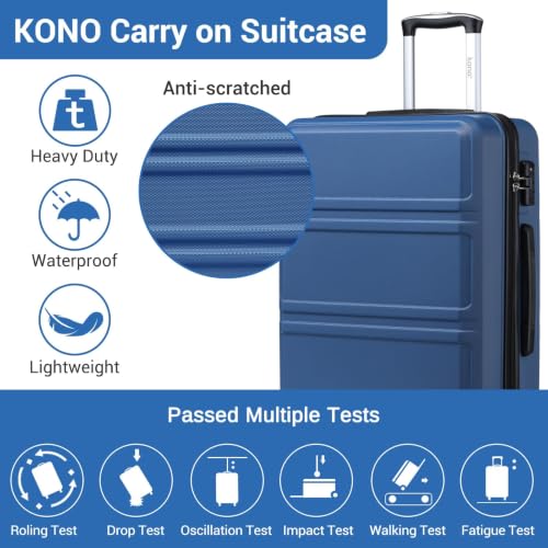 Thumbnail 5 de Kono 55x40x20cm Cabin Suitcase ABS+PC Hard Shell 20" Carry On