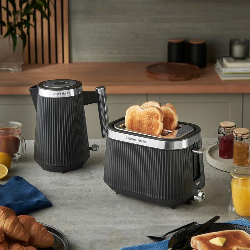 Thumbnail 2 de Tostadora Russell Hobbs Brontë 2 rebanadas – negro mate, 980 W, ranuras extraancha