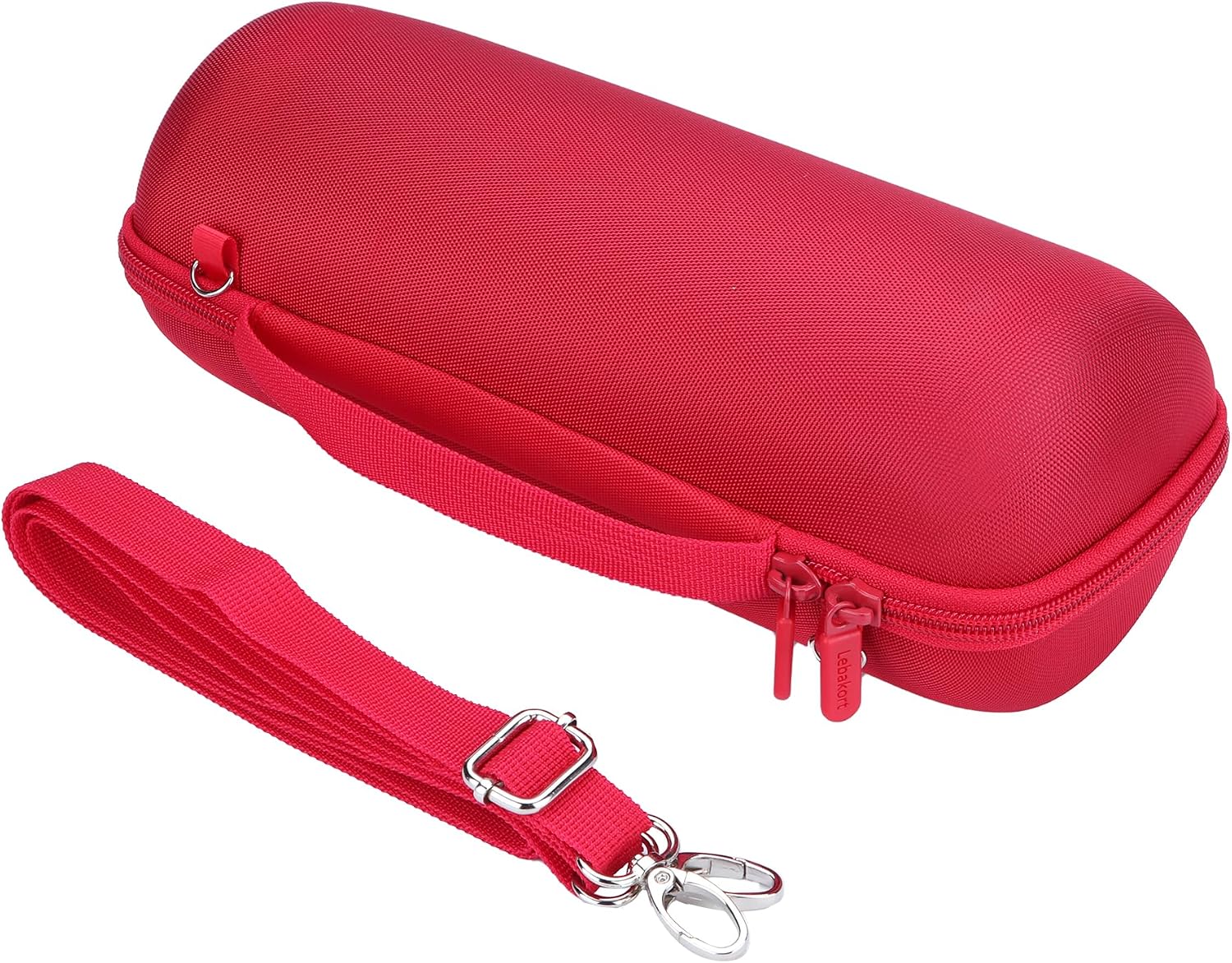 Detalle 2 de Lebakort Hart Reise-Schutz-Hülle für JBL Charge 5 / Charge 4 (rot) mit Stauraum