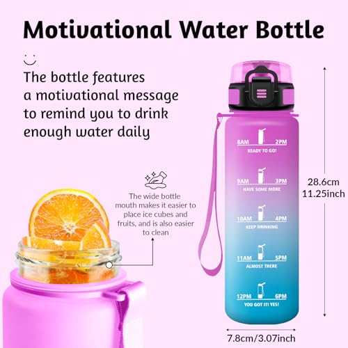 Detalle 2 de HoneyHolly Botella agua 1 L con marcador de tiempo 🚰