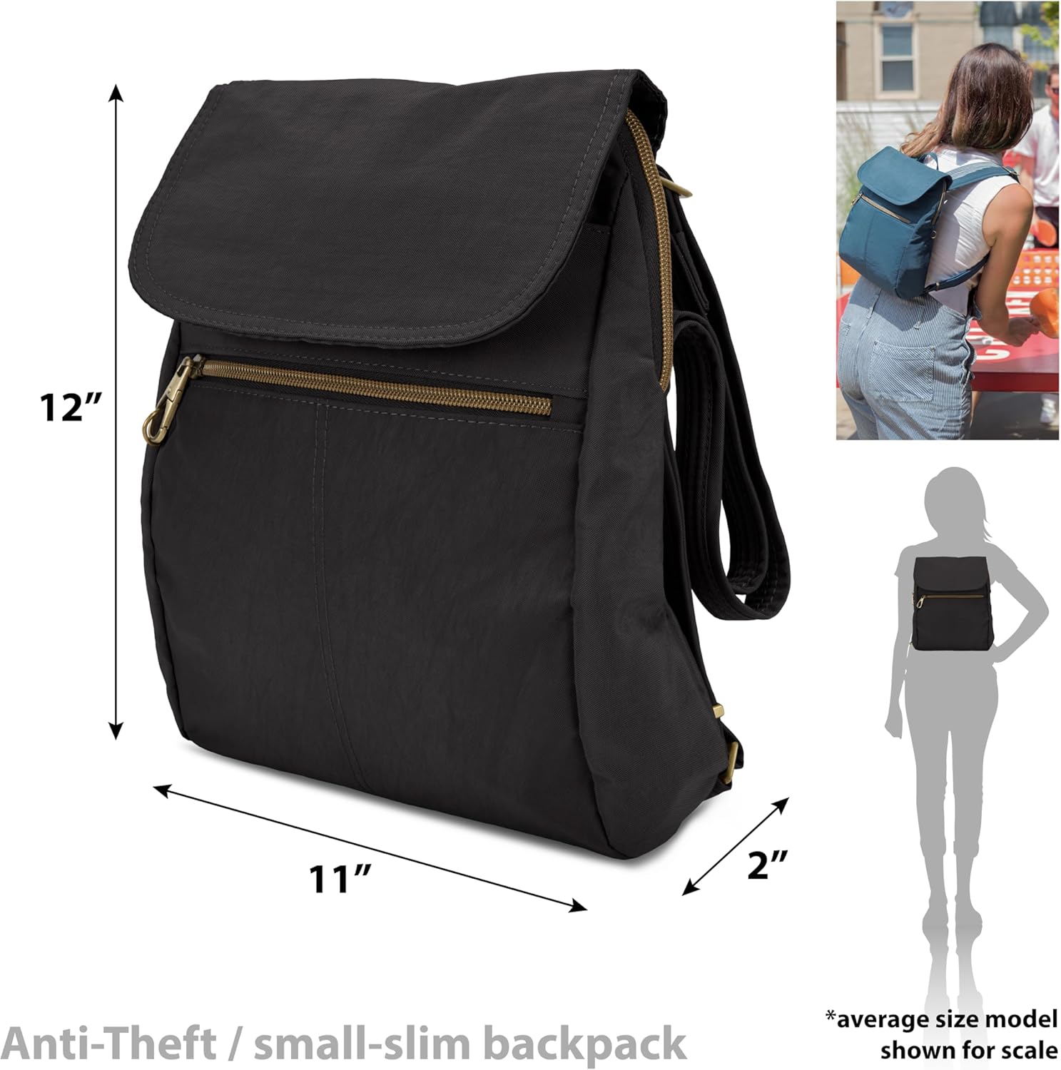 Thumbnail 2 de Travelon Anti-Theft Signature Slim Backpack