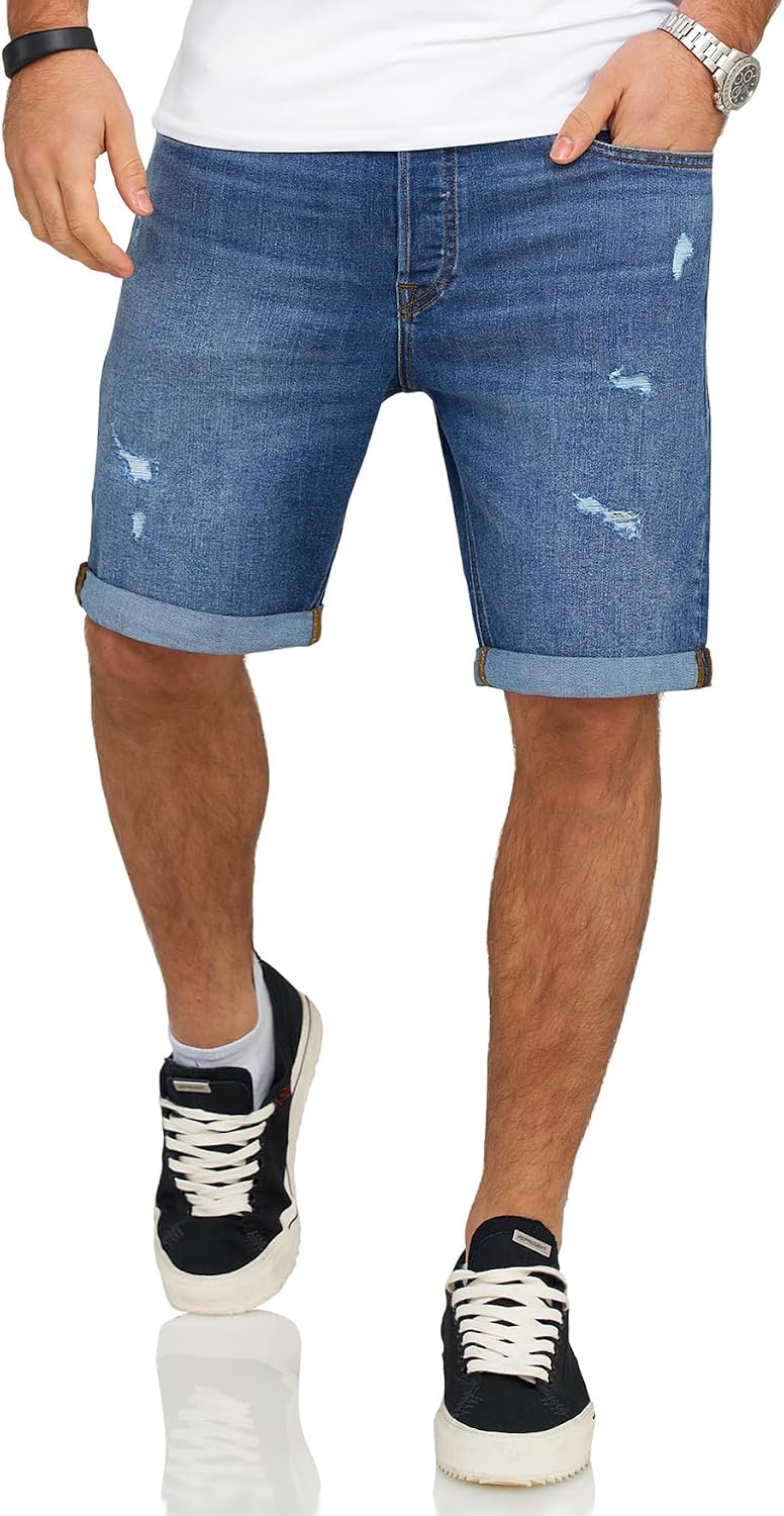 Thumbnail 6 de JACK & JONES Infinity Herren Jeans Shorts Rick Bermuda – Used Look