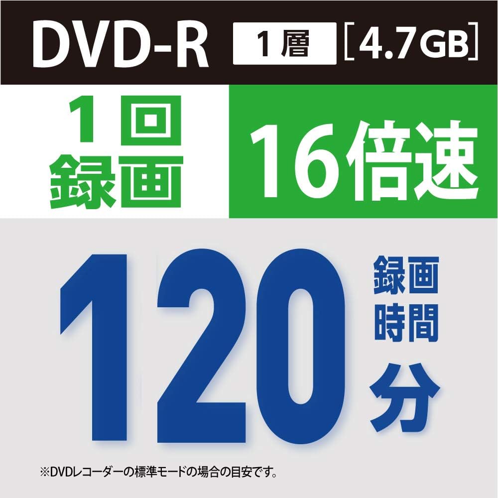 Detalle de Verbatim バーベイタム VHR12JP100V4 録画用DVD-R CPRM対応・120分・100枚