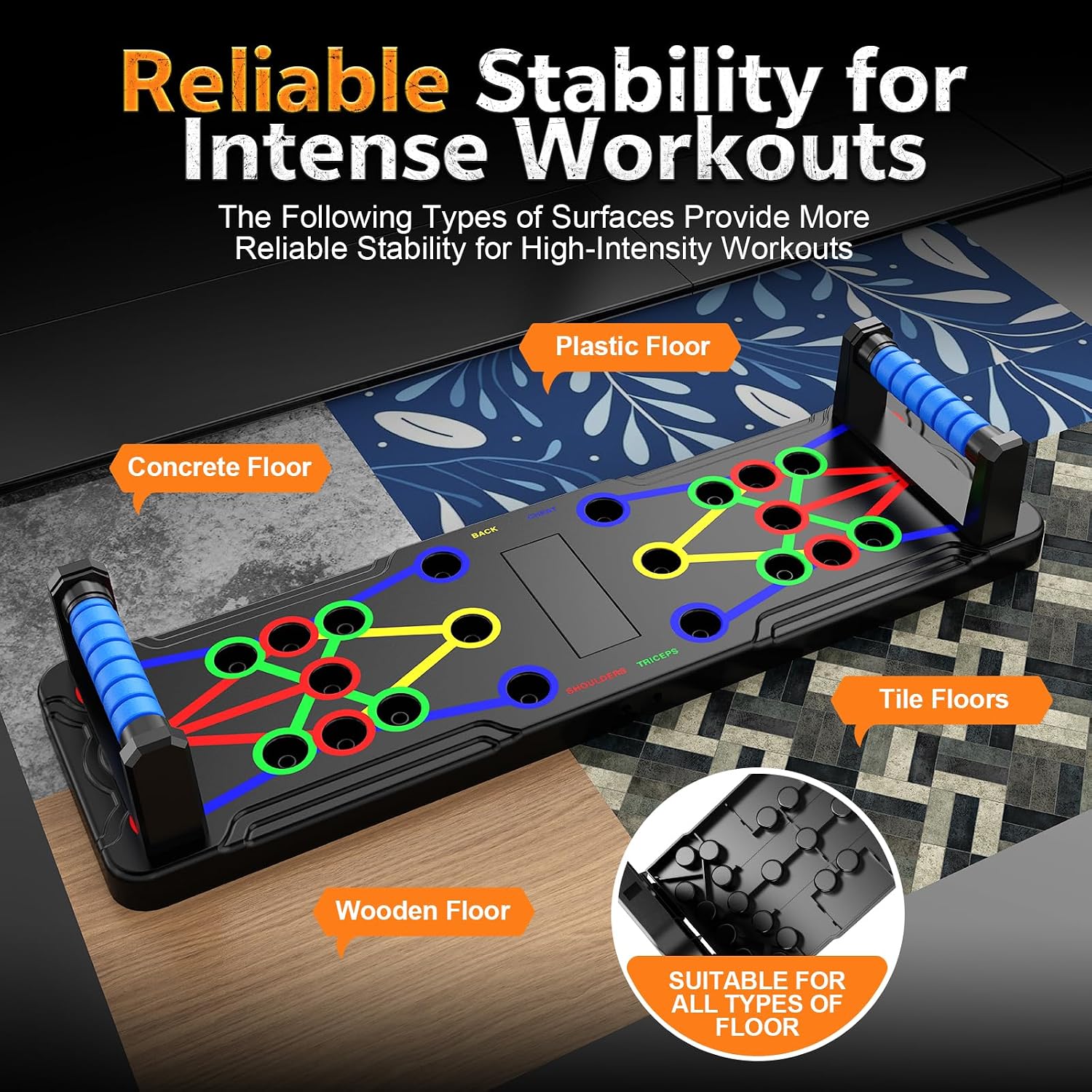 Thumbnail 6 de IUT Berleng-26K Foldable 30-in-1 Push-Up Board with Ergonomic Handles