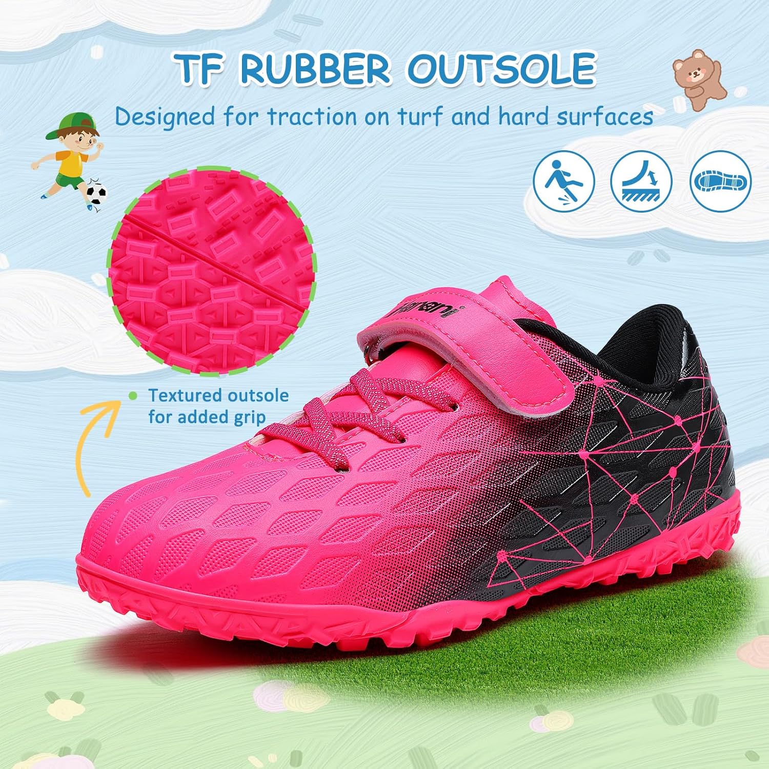 Thumbnail 1 de Kids Football Boots: Unisex Turf and Multi-Surface Trainers for Younger Players